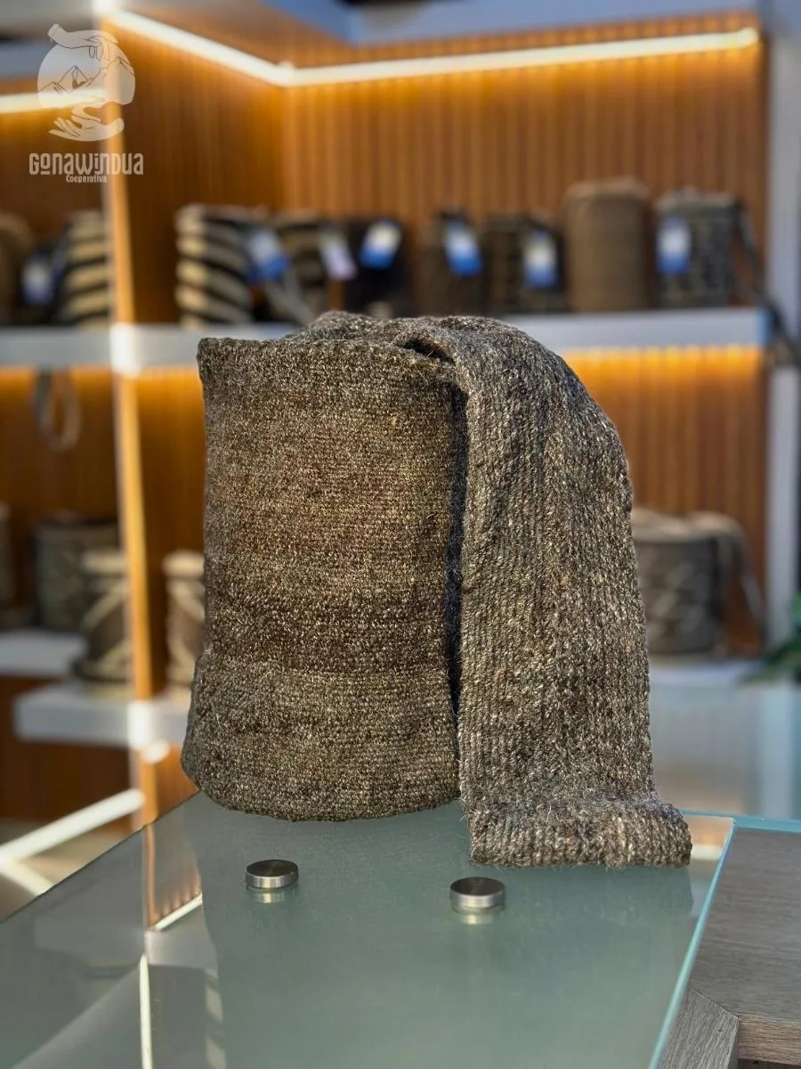 Mochila Arhuaca pequeña de lana de ovejo unicolor